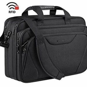 Kroeber Laptop Bag Premium Laptop Briefcase Fits up to 17.3 in Laptop Expands